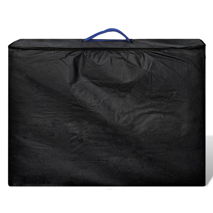 Table de massage vidaxl pliable avec cadre en aluminium (quatre parties bleues)