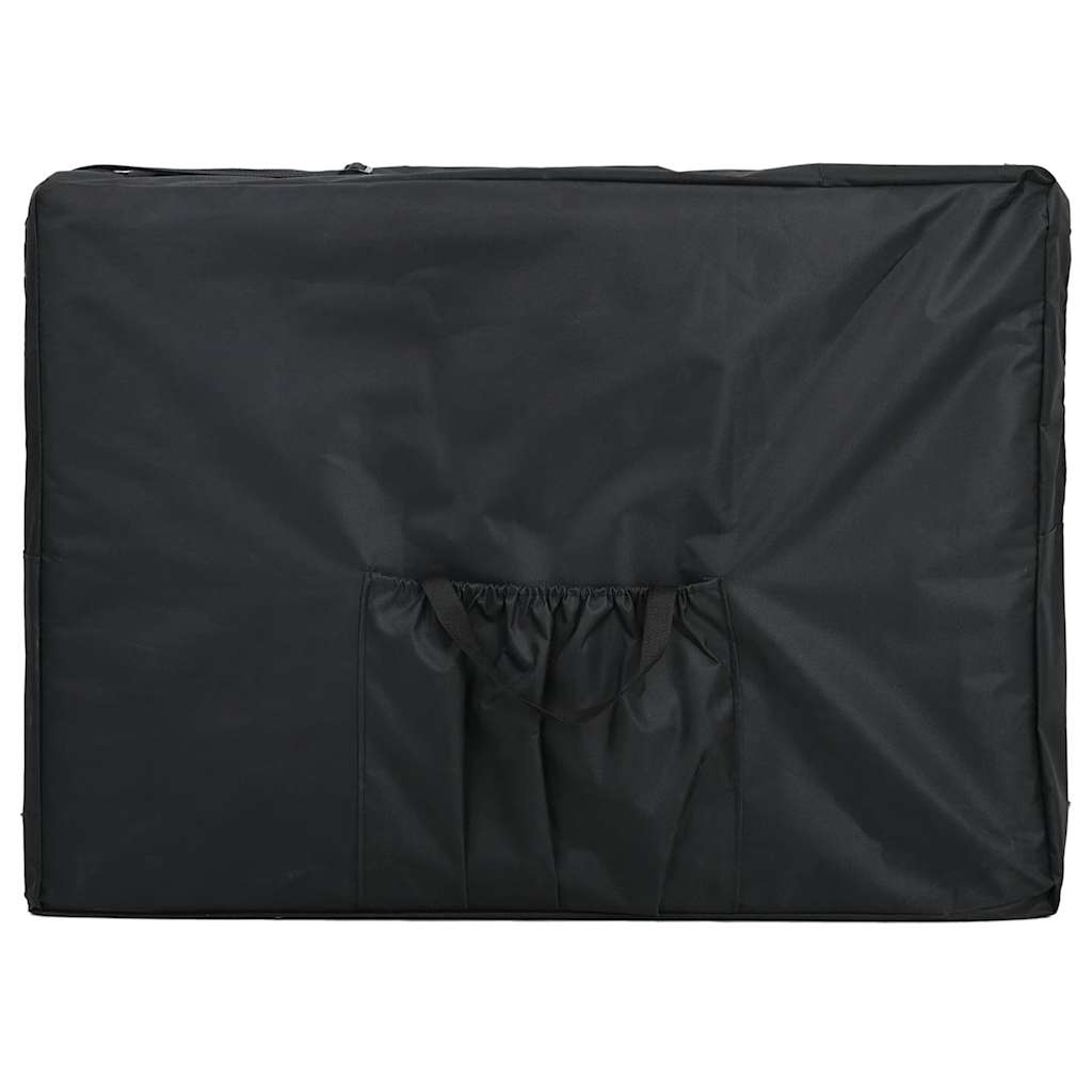 Table de massage Vidaxl pliable avec un cadre en aluminium (quatre parties crème blanche)