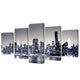 Vidaxl toile de mur de mur ensemble monochrome York Skyline 200 x 100 cm