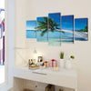 Vidaxl toile de mur de mur plage de sable avec palmier 200 x 100 cm