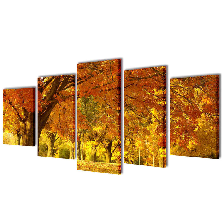 Vidaxl Canvas Mur Pressure Print Set Esdoorn 200 x 100 cm