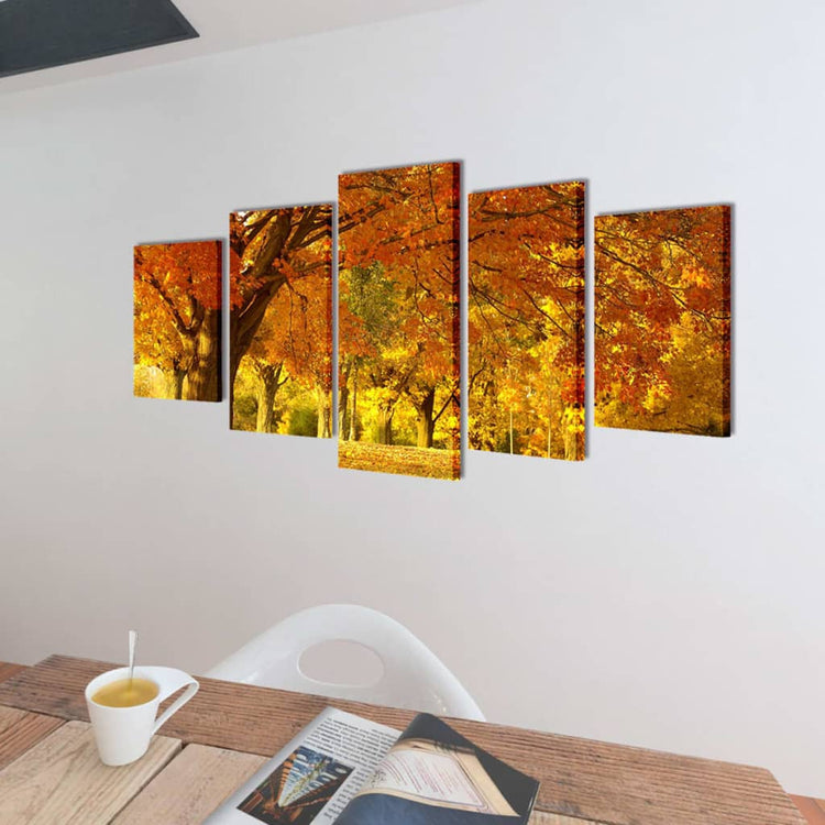 Vidaxl Canvas Mur Pressure Print Set Esdoorn 200 x 100 cm