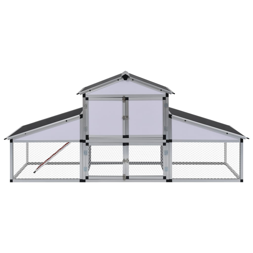 Poulet Vidaxl avec Ren et Nest Box Aluminium