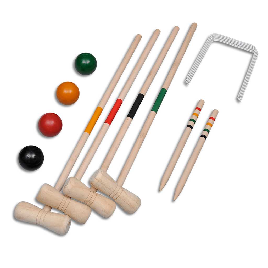 Jeu de croquet vidaxl pour 4 joueurs bois