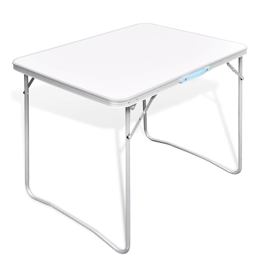 Table de camping vidaxl pliable avec un cadre métallique 80 x 60 cm