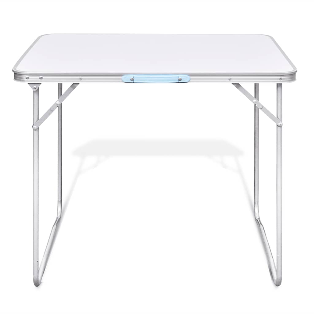Table de camping vidaxl pliable avec un cadre métallique 80 x 60 cm