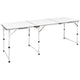Table de camping vidaxl pliable et réglable en hauteur aluminium 180 x 60 cm