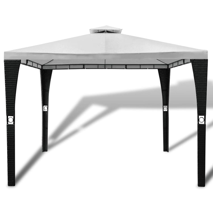 Arbor vidaxl avec toit 3x3 m crème blanche