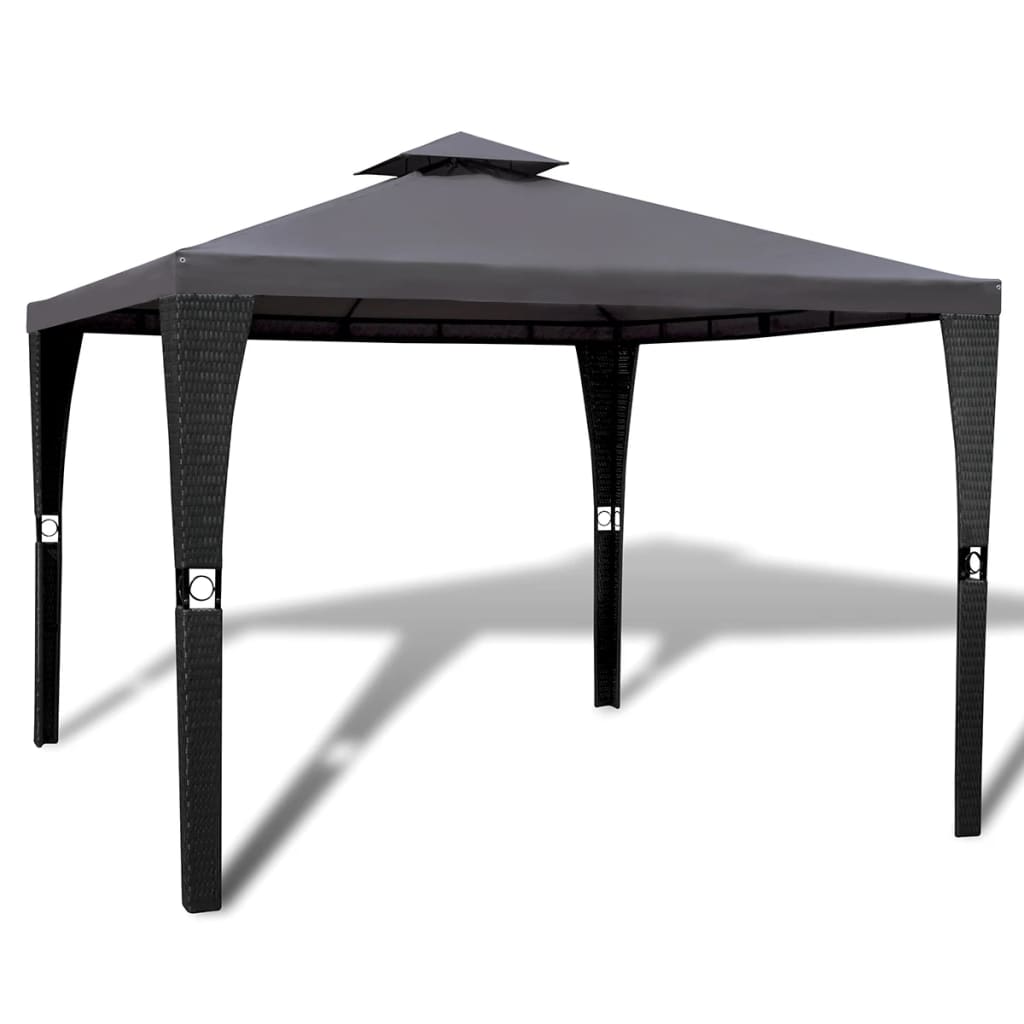 Arbor vidaxl avec toit 3x3 m gris foncé