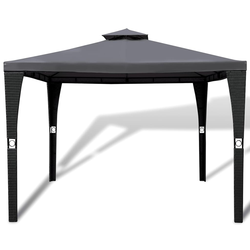Arbor vidaxl avec toit 3x3 m gris foncé