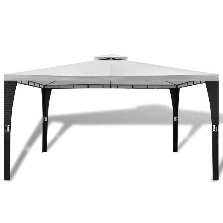 Arbor vidaxl avec toit 3x4 m crème blanche