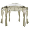Arbor vidaxl avec des rideaux autour de 3,5 x 2,7 m