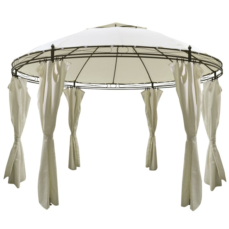 Arbor vidaxl avec des rideaux autour de 3,5 x 2,7 m