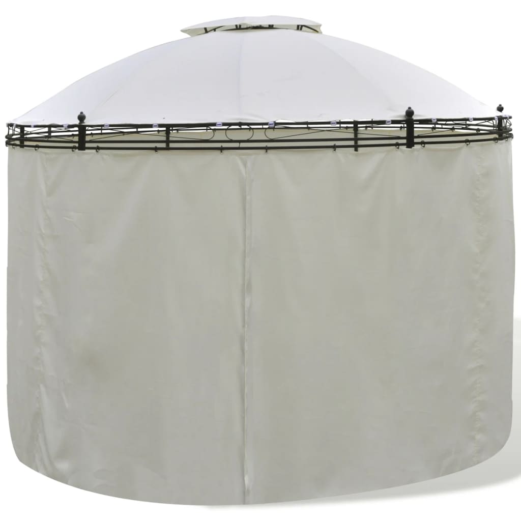 Arbor vidaxl avec des rideaux autour de 3,5 x 2,7 m