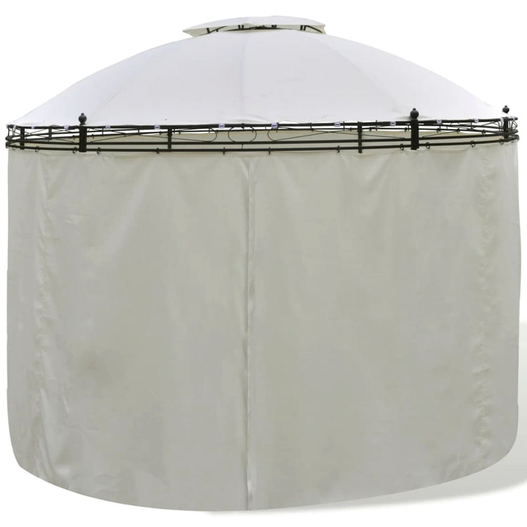 Arbor vidaxl avec des rideaux autour de 3,5 x 2,7 m