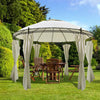 Arbor vidaxl avec des rideaux autour de 3,5 x 2,7 m