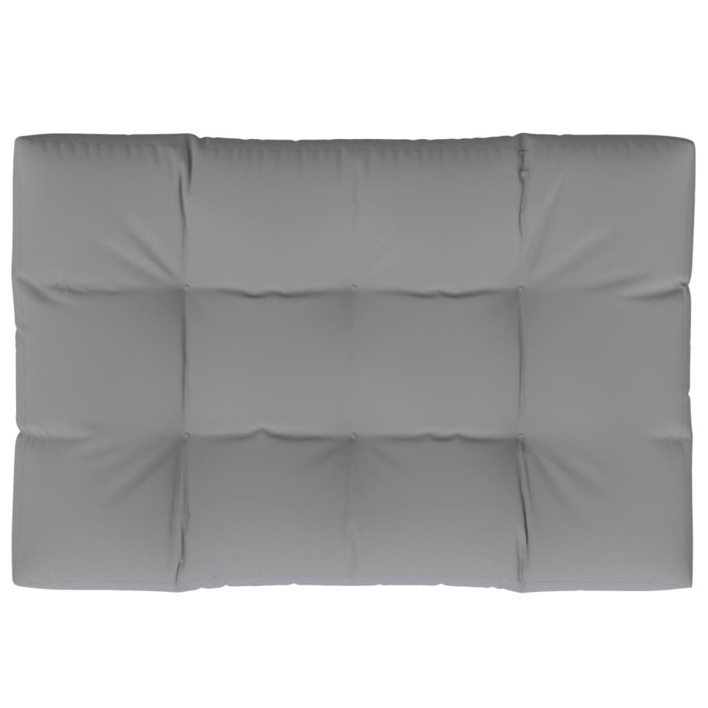 Coussin de palette vidaxl 120 x 80 x 12 cm tissu gris