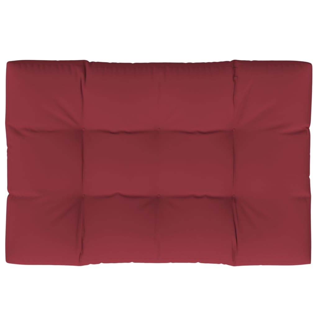 Coussin de palette vidaxl 120 x 80 x 12 cm de tissu rouge