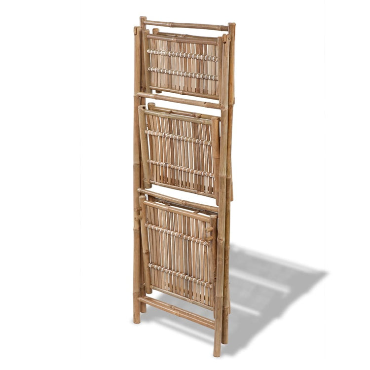 Vidaxl Plant Rack Bamboo pliable à 3 couches