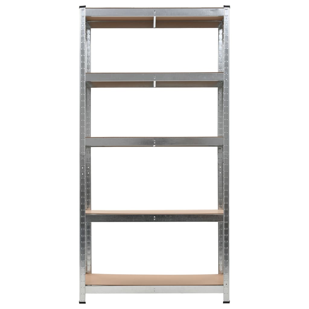 Rack de stockage Vidaxl en acier à 5 couches et gris en bois transformé