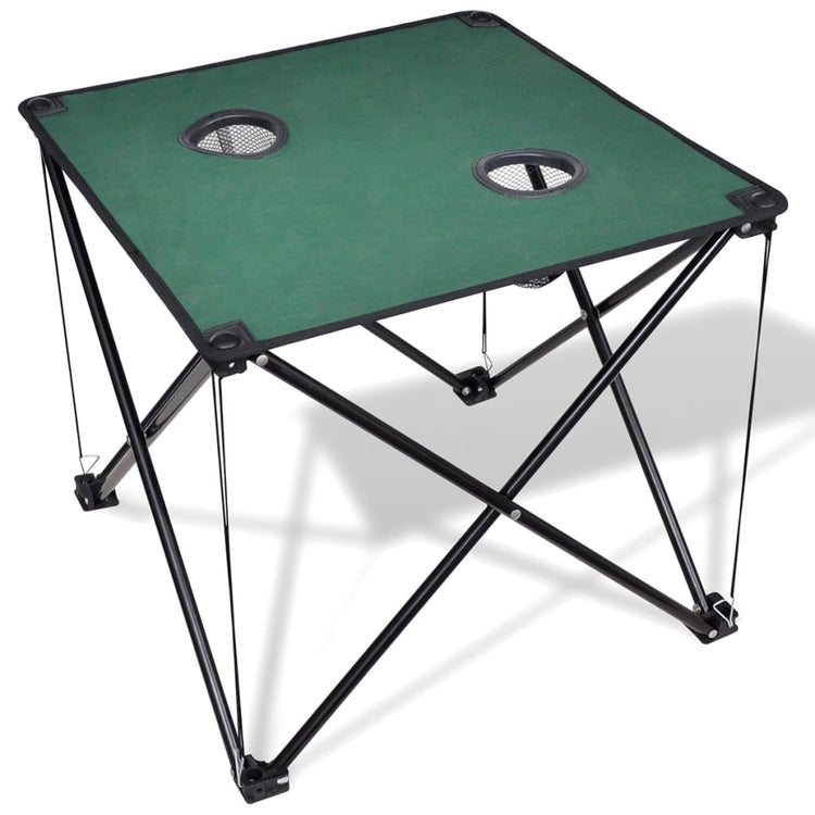 Table de camping vidaxl pliable (vert foncé)