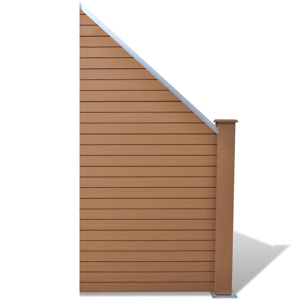 Panneau de clôture Vidaxl 105x (105-185) CM HKC Brown