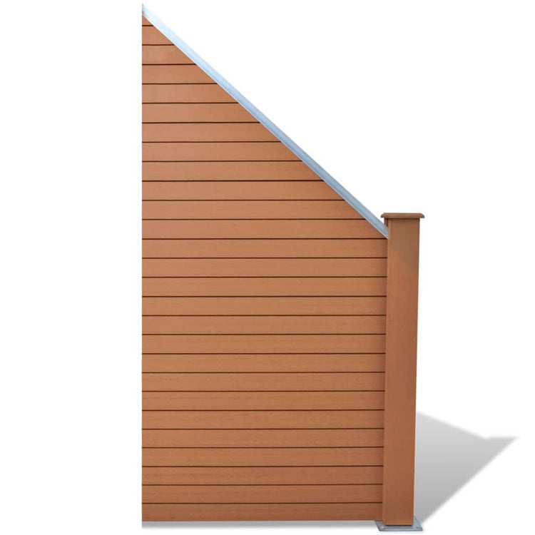 Panneau de clôture Vidaxl 105x (105-185) CM HKC Brown