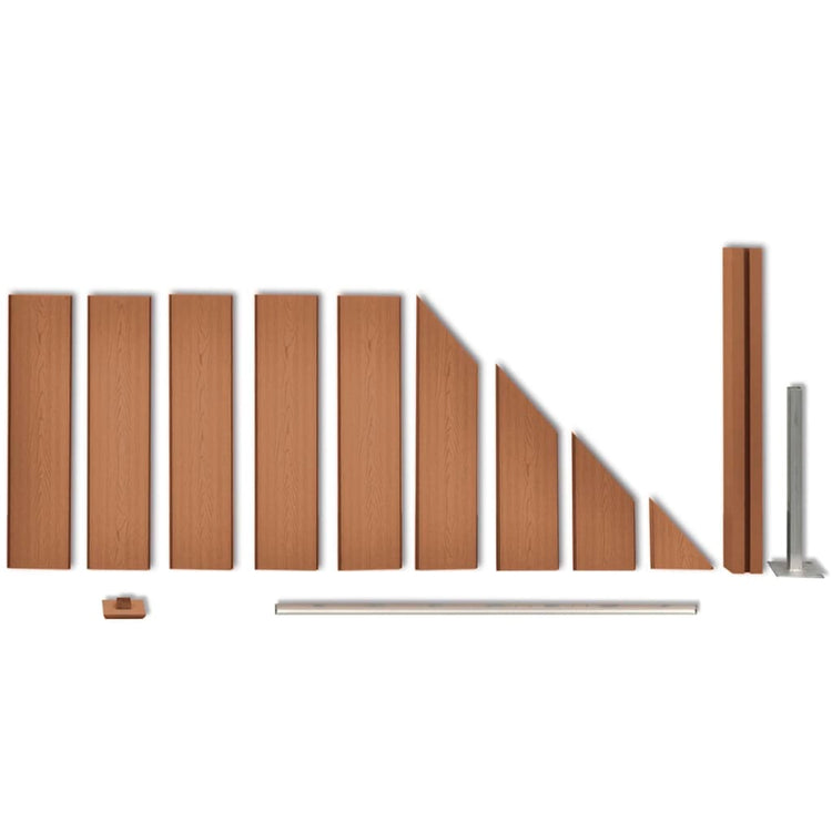 Panneau de clôture Vidaxl 105x (105-185) CM HKC Brown