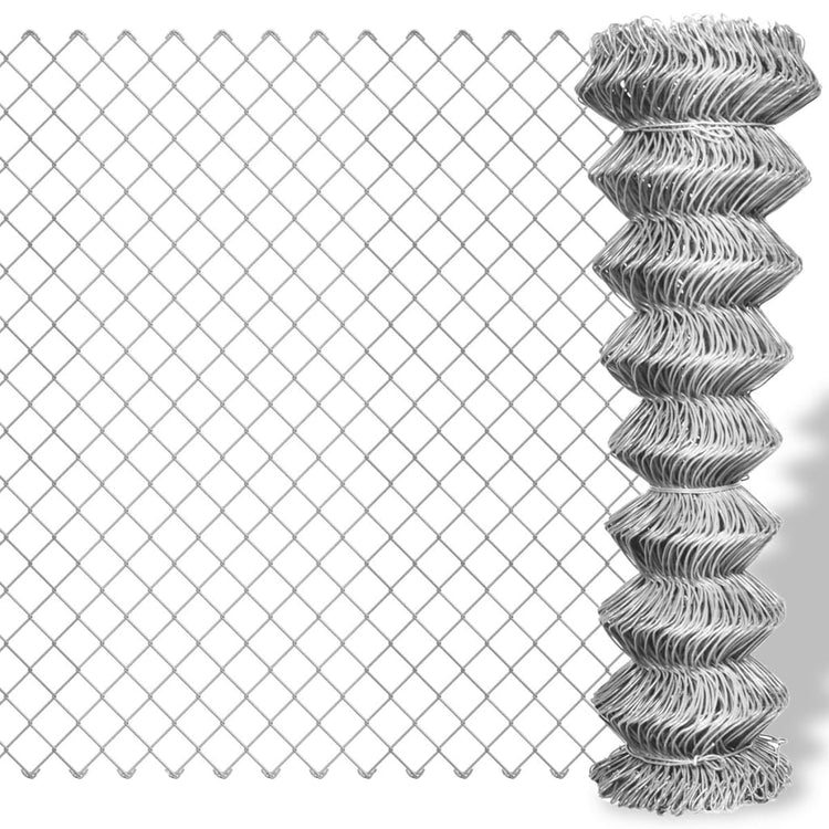 Clôture à mailles vidaxl 25x1 m en acier galvanisé couleur argent