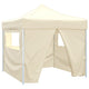 Tente pliante vidaxl avec 4 murs latéraux 3x3 m crème