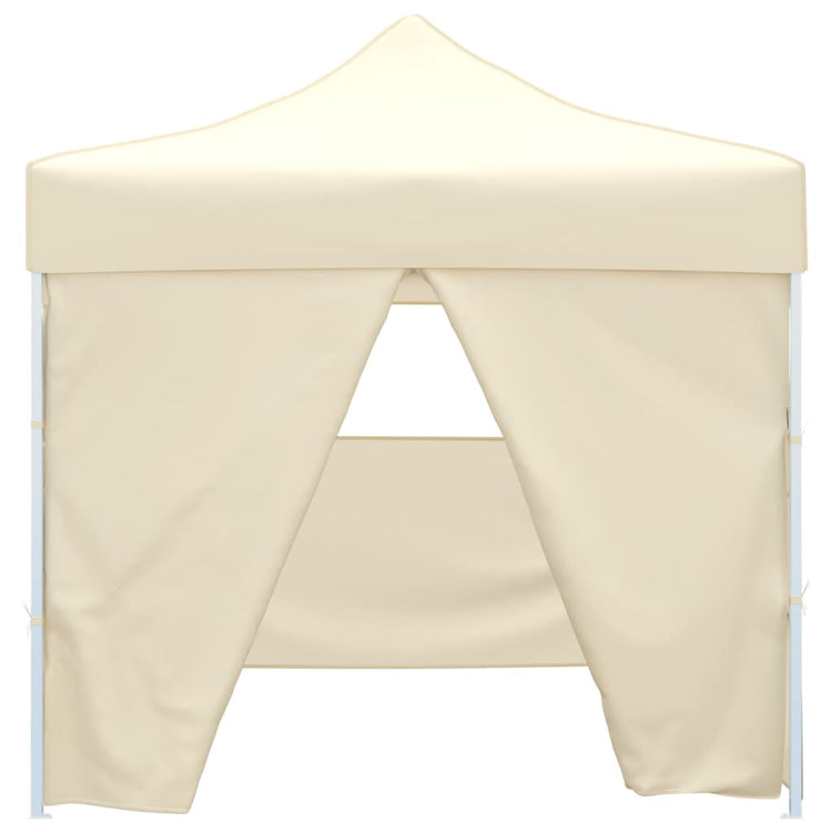 Tente pliante vidaxl avec 4 murs latéraux 3x3 m crème
