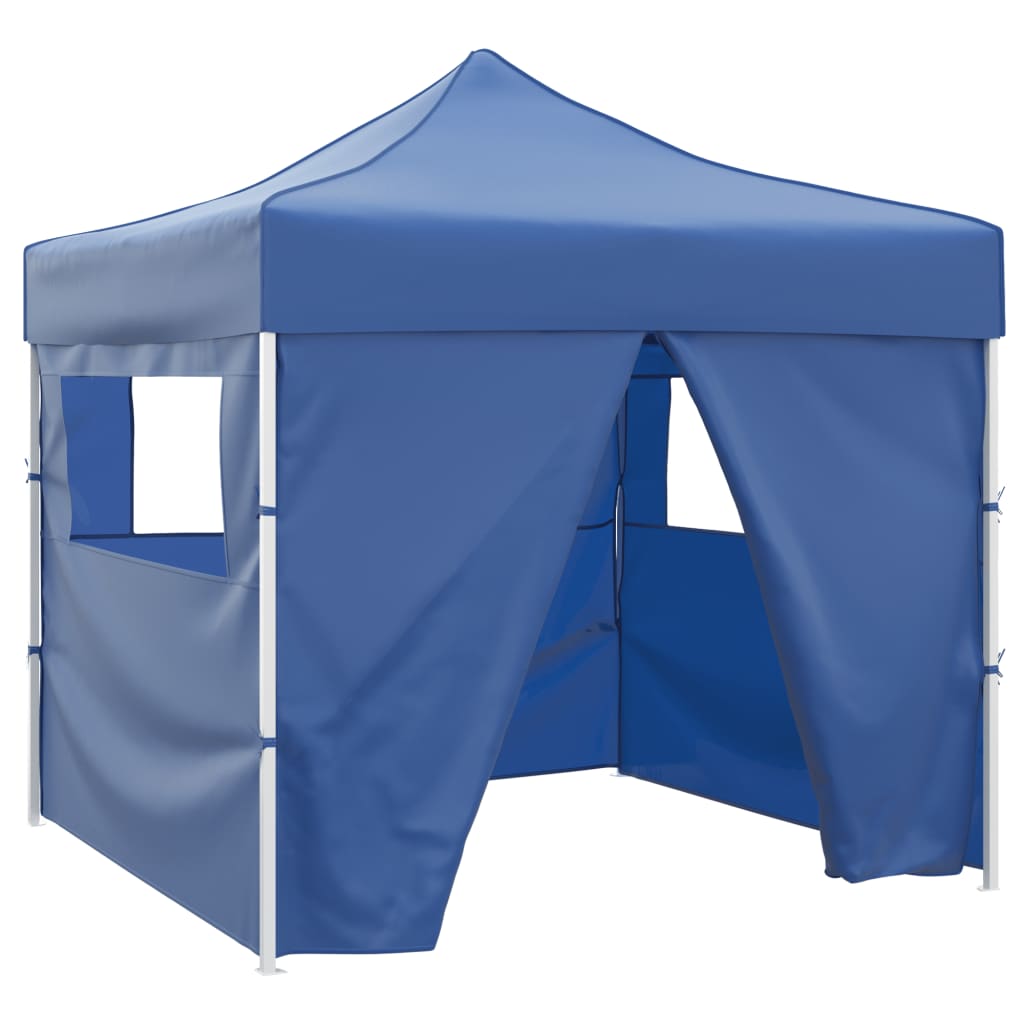 Tente pliante vidaxl avec 4 murs latéraux 3x3 m bleu