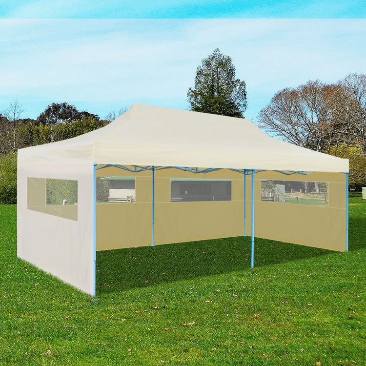 Vidaxl PartyTent pop-up pliable 3x6 m crème