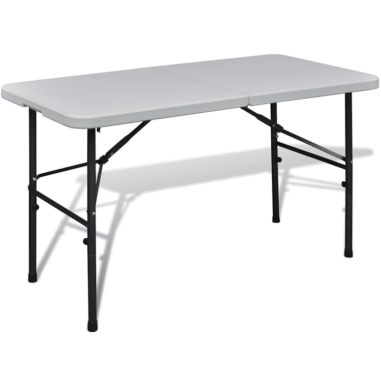 Table de pliage Vidaxl pour l'extérieur de 122 cm HDPE blanc