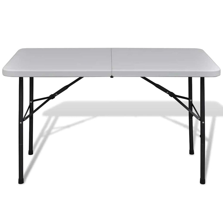 Table de pliage Vidaxl pour l'extérieur de 122 cm HDPE blanc