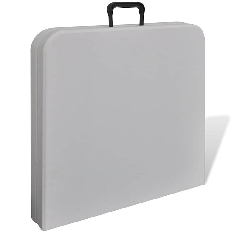 Table de pliage Vidaxl pour l'extérieur de 122 cm HDPE blanc