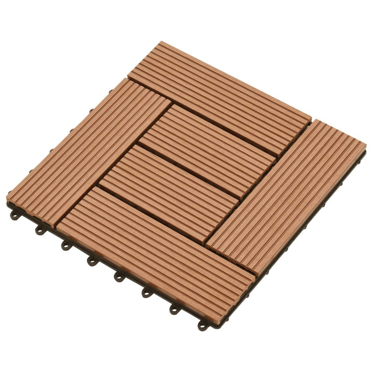Vidaxl Terrace Tiles 11 pièces 30 x 30 cm WPC 1 m2 marron