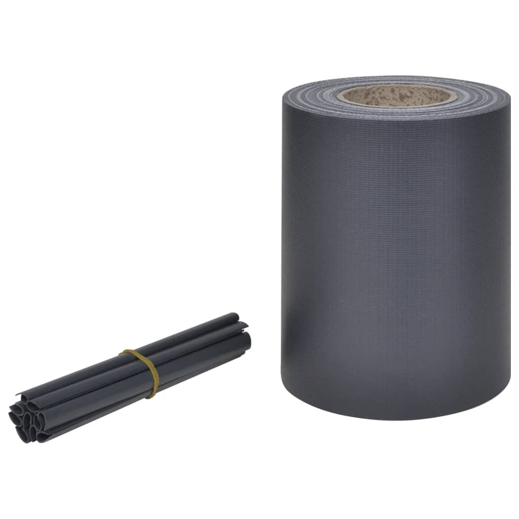 Écran de jardin vidaxl 70x0.19 M PVC Gris foncé