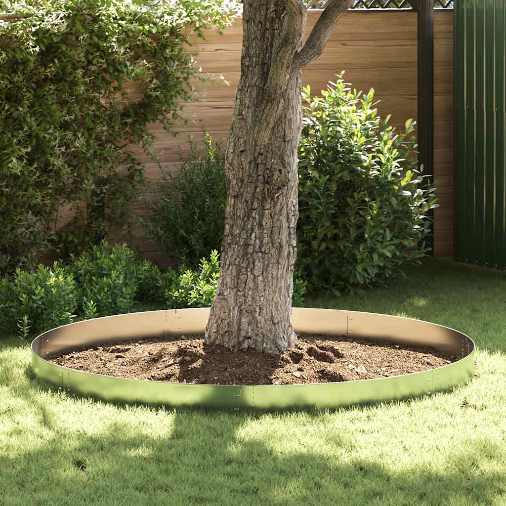 Vidaxl 5 St Grassboard Flexible 100x14 cm en acier galvanisé