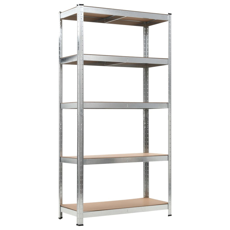 Rack de stockage Vidaxl 5 couches 2 st en acier et en bois transformé de couleur