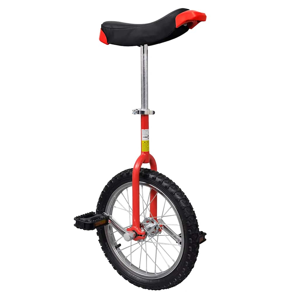 Vidaxl Unicycle réglable 16 pouces rouge