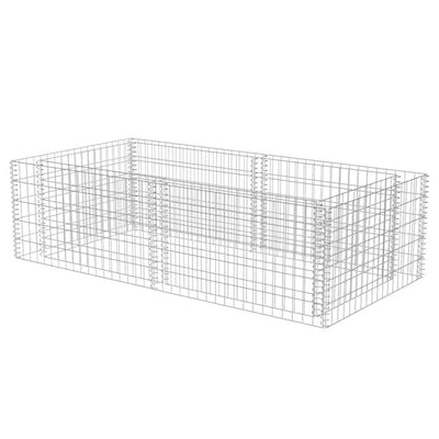 Vidaxl Gabion Planter Benk 180x90x50 cm en acier galvanisé