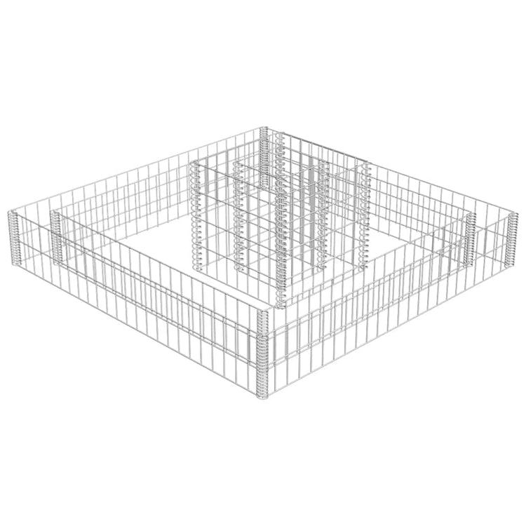 Vidaxl Gabion Planning Box 120x120x20 cm en acier galvanisé