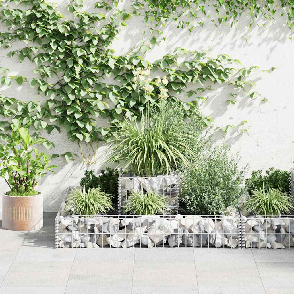 Vidaxl Gabion Planning Box 120x120x20 cm en acier galvanisé