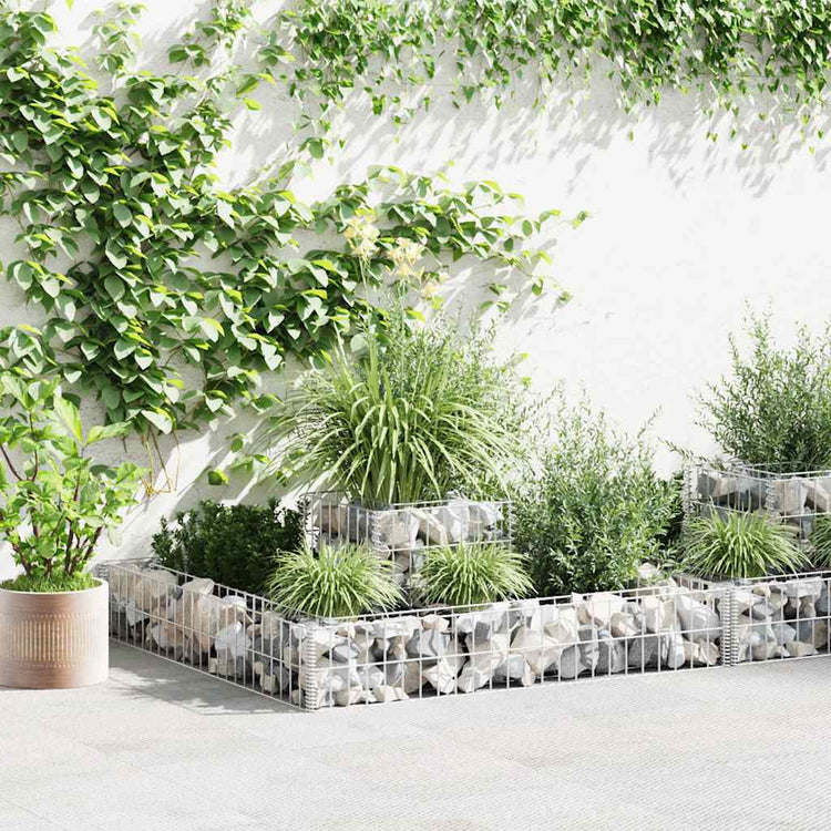 Vidaxl Gabion Planning Box 120x120x20 cm en acier galvanisé