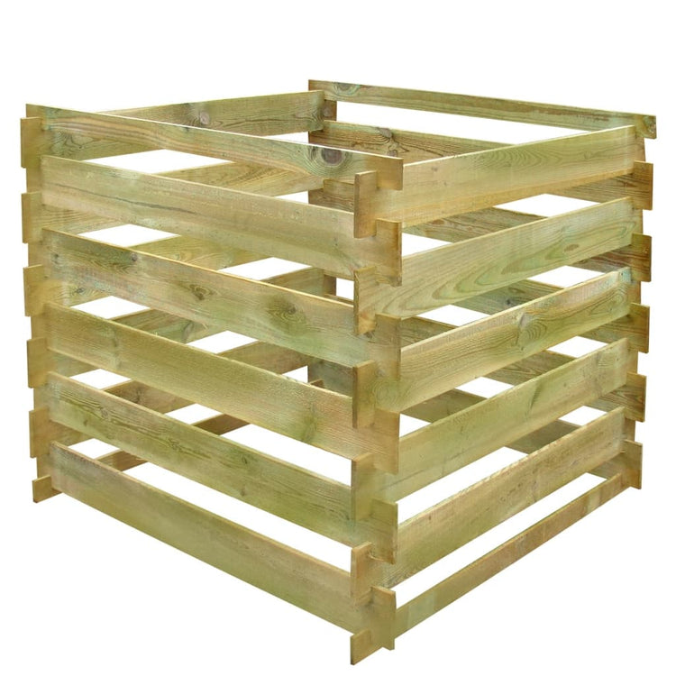 Vidaxl Compost bin gelat carré 0,54 m³ de bois