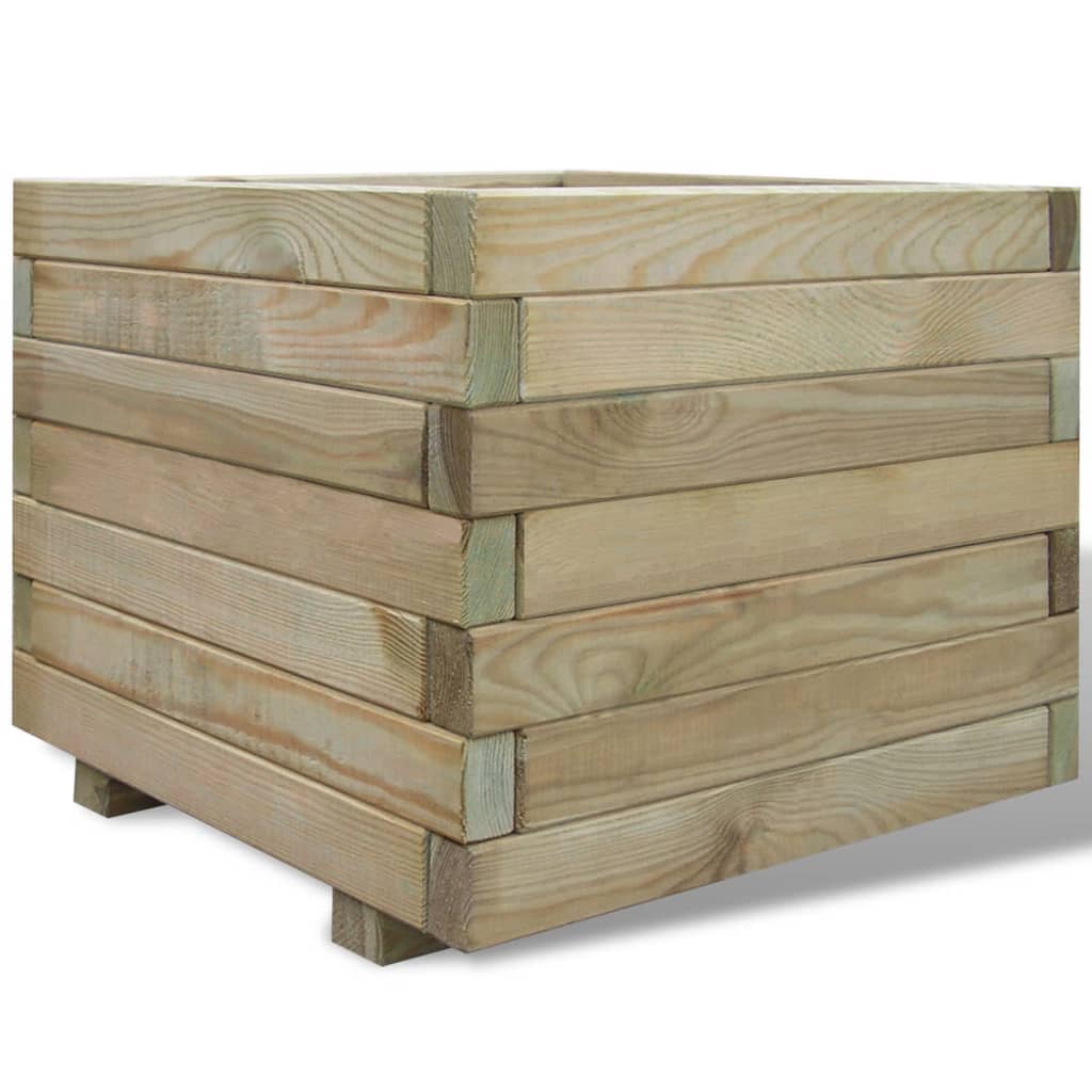 Boîte de planification Vidaxl Square 50x50x40 cm Bois