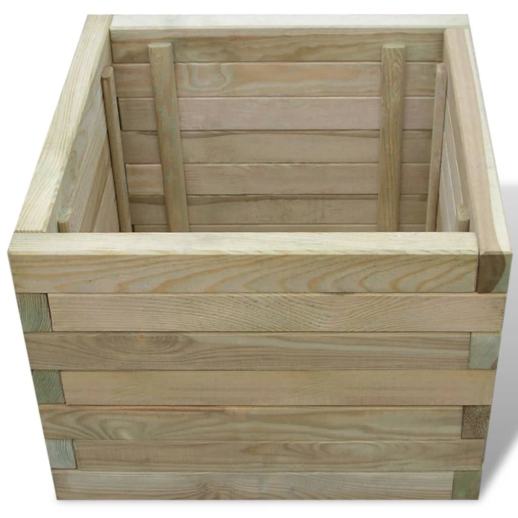 Boîte de planification Vidaxl Square 50x50x40 cm Bois