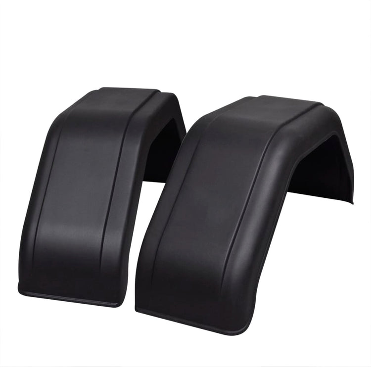 Vidaxl 2 x garde-boue pour roues de remorque 220 x 760 mm
