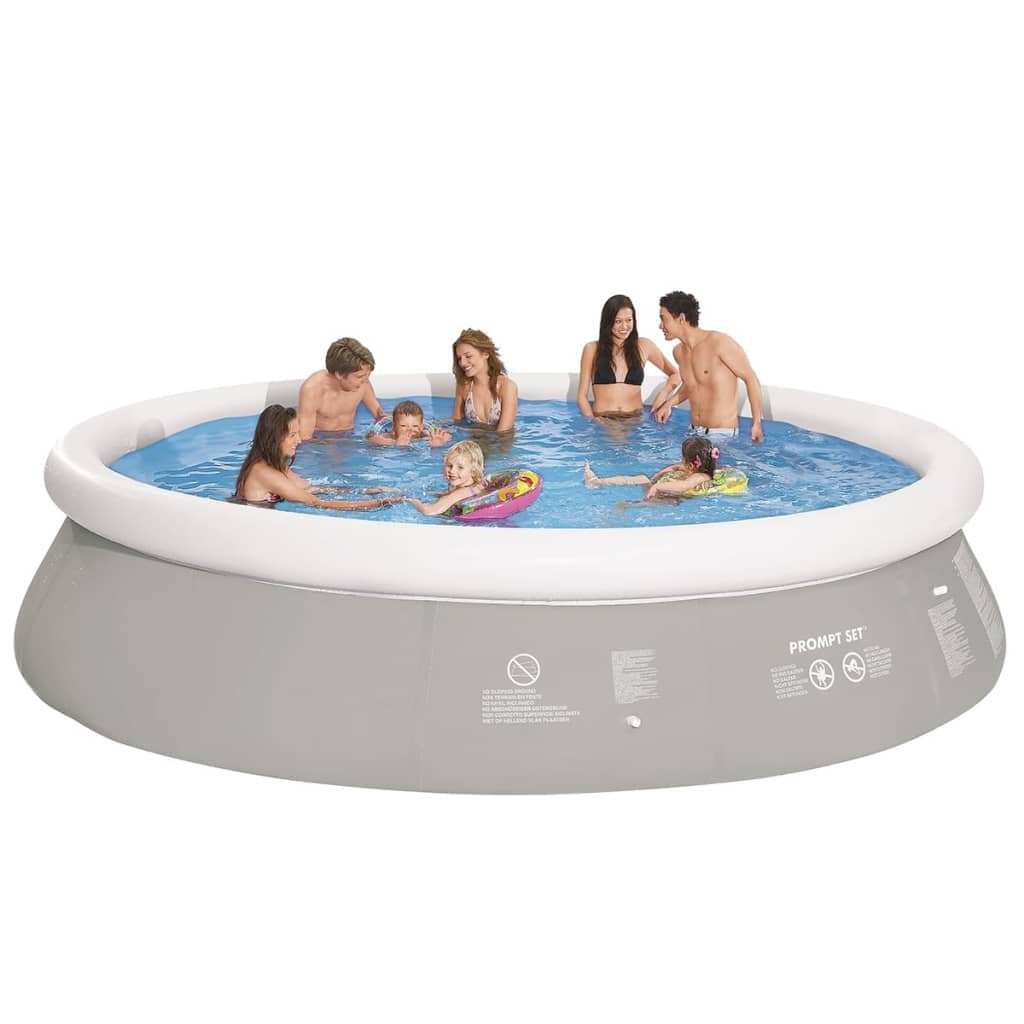 Piscine Jilong ronde gonflable 450x122 cm grise